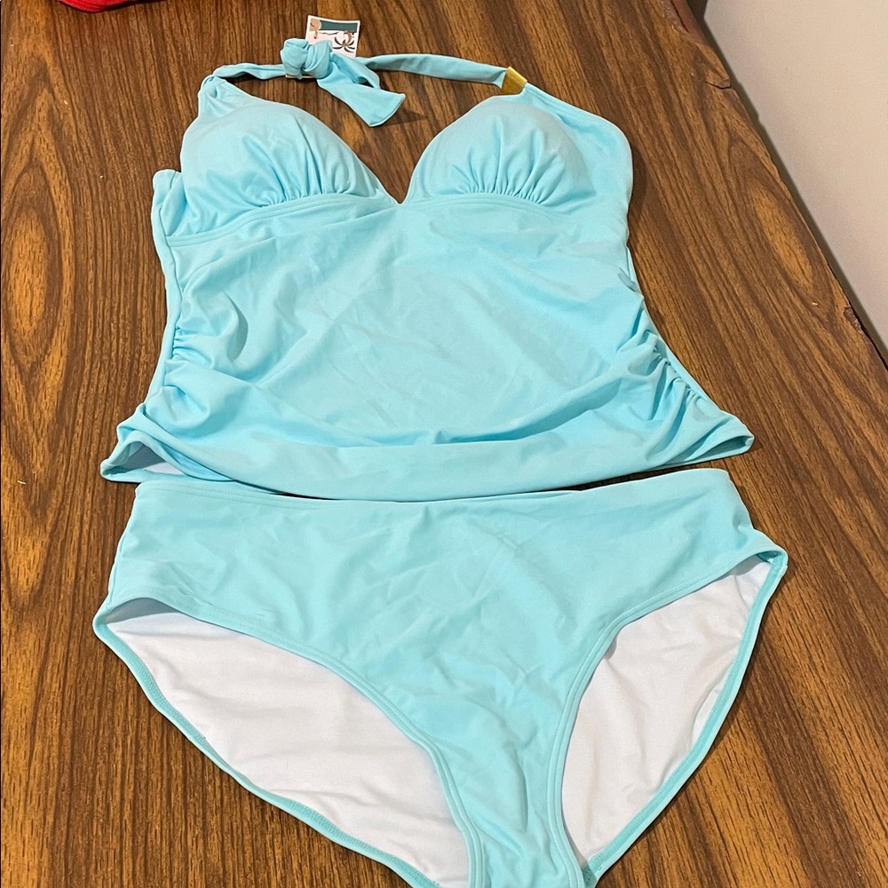 Aqua Blue women’s  tankini